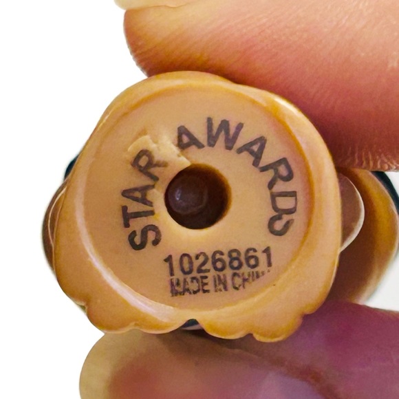 Vintage 1980s Star Awards Keychains Fox Wolf Grandma Blue Polka Dot Rainbow Toy - Picture 15 of 15